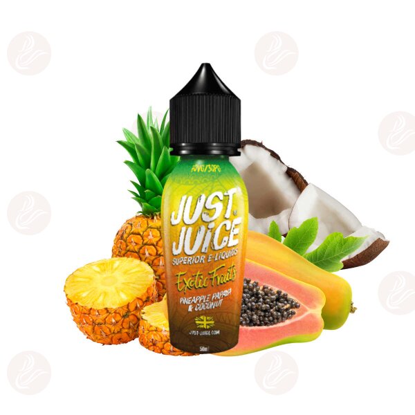 Just Juice - 50ml Shortfill Liquid Pineapple, Papaya & Coconut 3mg/ml