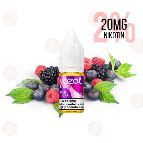 Vozol E-liquide sel de nicotine 20mg/ml Sour Berries