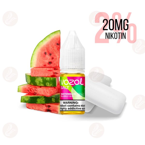 Vozol E-liquide Sel de nicotine 20mg/ml Pastèque Bubblegum