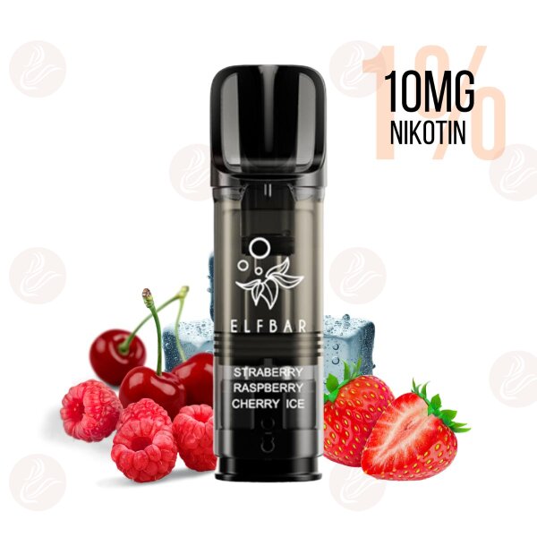 ELFBAR - ELFA Pro Nachfüllkartuschen Strawberry Raspberry Cherry Ice 10mg/ml