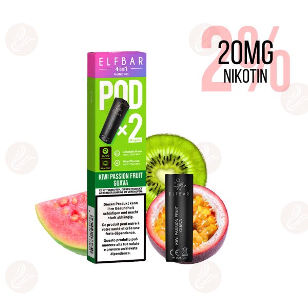 Elfbar - Pod 4 en 1 Kiwi Passionfruit Guava