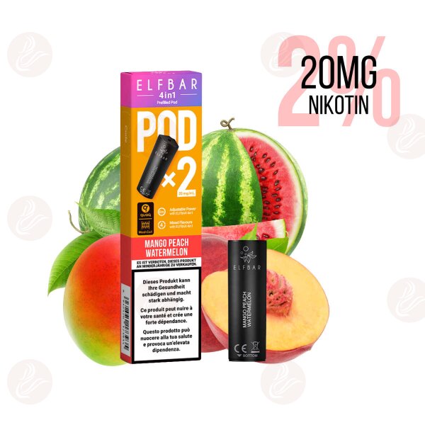 Elfbar - 4 in 1 Vape Pod Mango Peach Watermelon