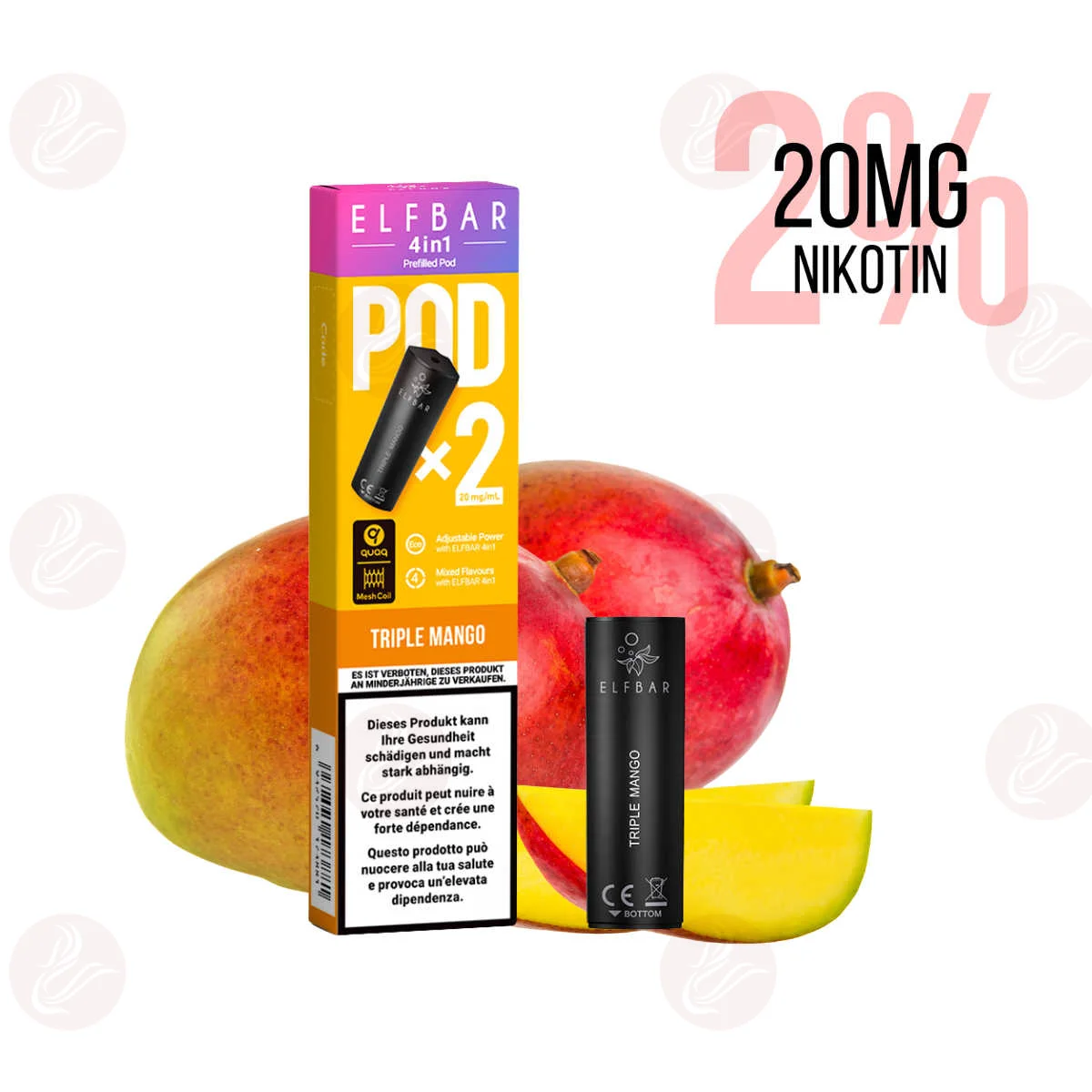Elfbar - 4 en 1 Vape Pod Triple Mango