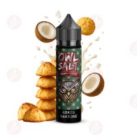 OWL Salt Longfill Aroma Weihnachtsedition – süße Kokosmakrone mit winterlichem Gebäckgeschmack.