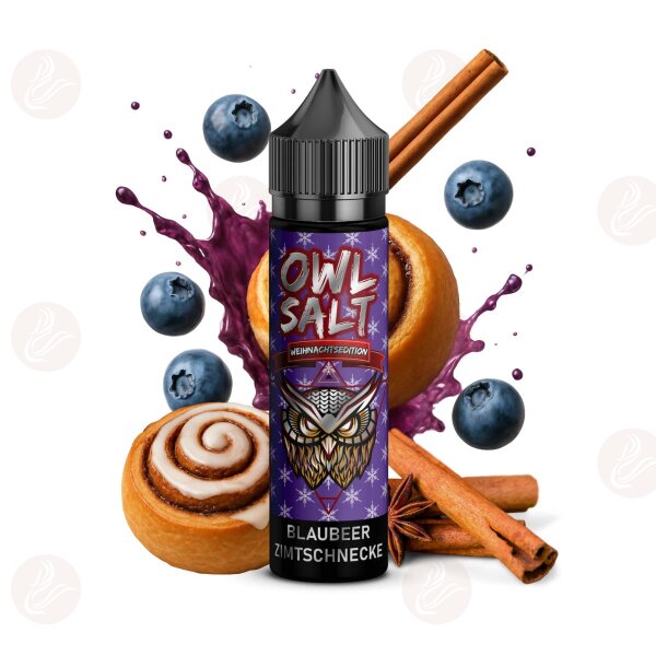OWL Salt – Longfill 10 ml in 60 ml Edizione Natalizia Girella alla cannella e mirtilli