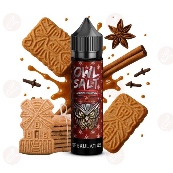 OWL Salt -  Longfill 10 ml in 60 ml Weihnachtsedition  Spekulatius