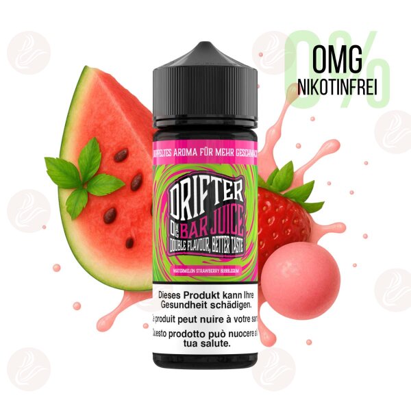 Drifter Bar Juice - 120ml Shortfill Watermelon Strawberry Bubblegum Without Nicotine