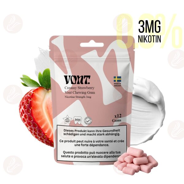 Vont - Creamy Strawberry - Nikotinkaugummi