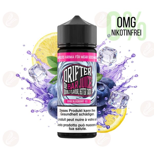 Drifter Bar Juice - Shortfill Liquid 120ml Sour Blueberry Ice Nikotinfrei