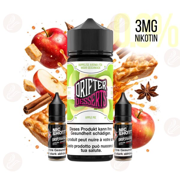 Drifter Desserts Bar Juice - Shortfill 120ml  Apple Pie 3mg/ml