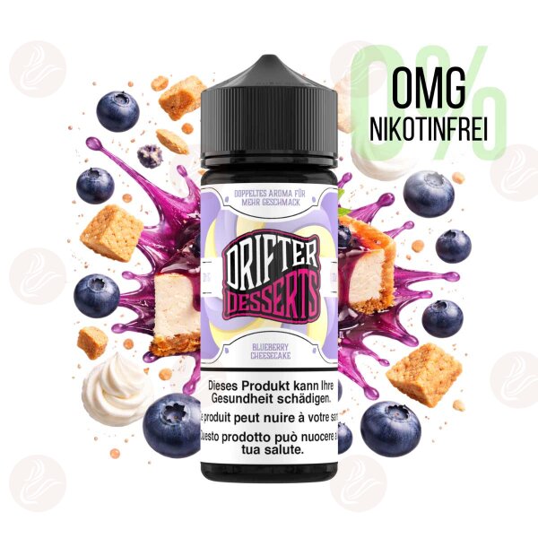 Drifter Desserts Bar Juice - Shortfill 120ml Blueberry Cheesecake Without Nicotine
