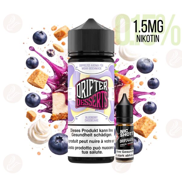 Drifter Desserts Bar Juice - Shortfill 120ml Blueberry Cheesecake 1.5mg/ml