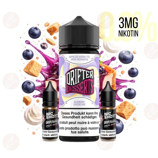 Drifter Desserts Bar Juice - Shortfill 120ml  Blueberry Cheesecake 3mg/ml