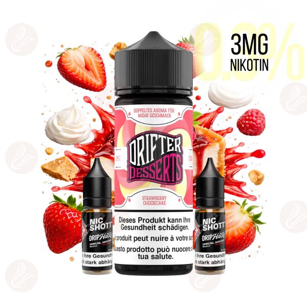 Drifter Desserts Bar Juice - Shortfill 120ml Strawberry Cheesecake 3mg/ml