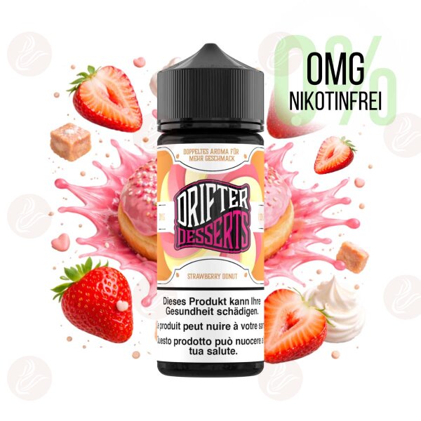 Drifter Desserts Bar Juice - Shortfill 120ml Strawberry Donut Without Nicotine