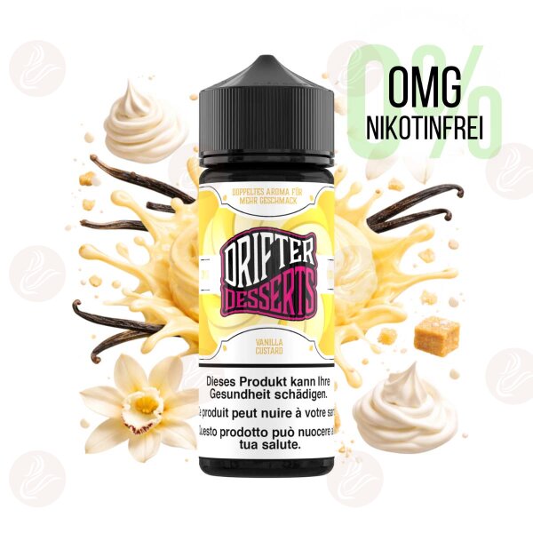 Drifter Desserts Bar Juice - Shortfill 120ml  Vanilla Custard (Nicotine-Free)