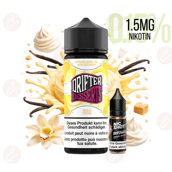 Drifter Desserts Bar Juice - Shortfill 120ml  Vanilla Custard 1.5mg/ml