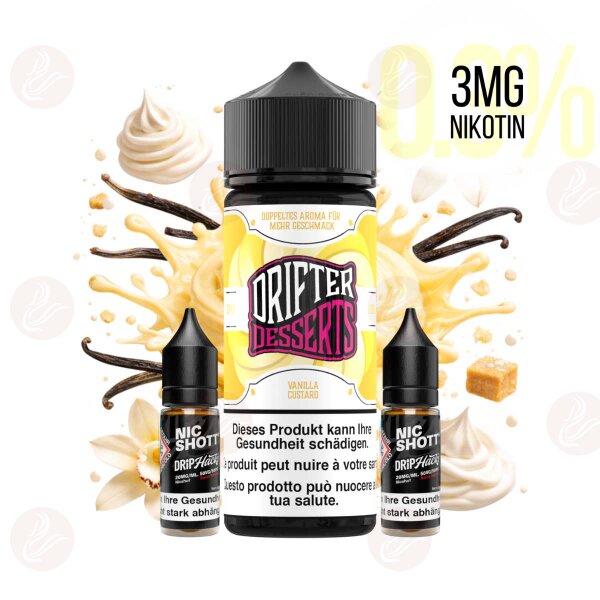 Drifter Desserts Bar Juice - Shortfill 120ml  Vanilla Custard 3mg/ml