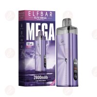 Elfbar - ELFX Mega Kit in Violet mit Verpackung