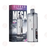 Elfbar - ELFX Mega Kit in Sibler mit Verpackung