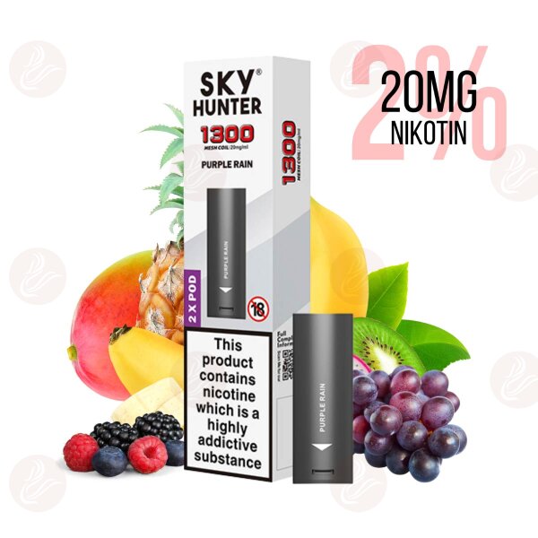 Sky Hunter - Prefilled Pods mit Mesh Coil Purple Rain - MHDÜ