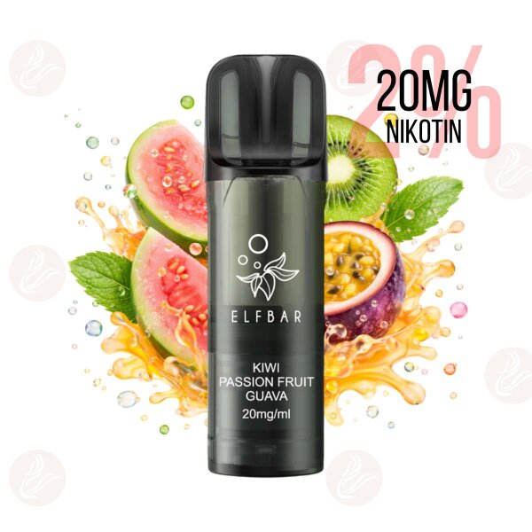 Elfbar - Elfa Pro V2 Pods 20mg/ml - Kiwi Passion Fruit Guava