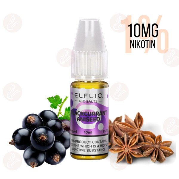 Elfbar - Elfliq Cassis-Anis 10 mg/ml (1 %) - Date limite de consommation