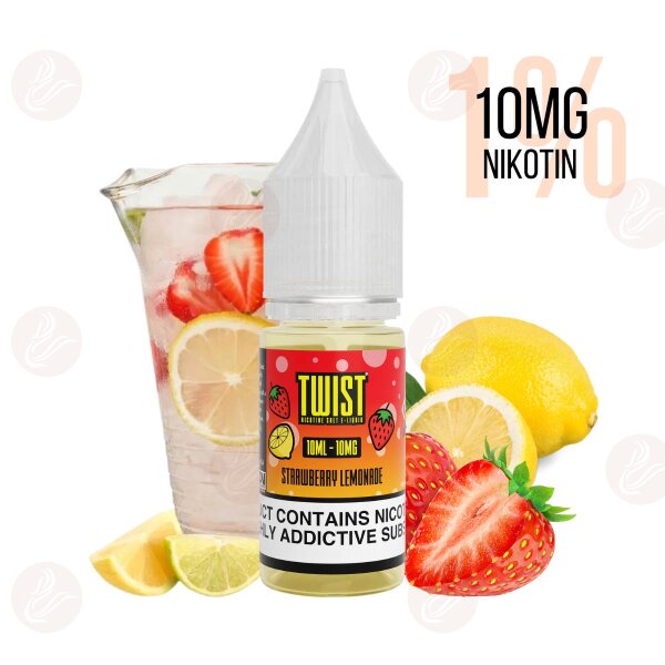 Twist E-Liquids - Strawberry Lemonade Nicotine Salt 10 mg/ml (1%) - Best Before