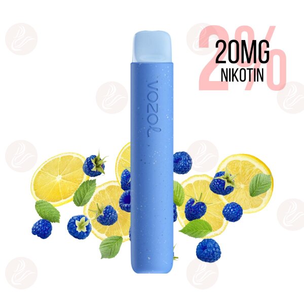 Vozol - Star 600 Disposable Vape Blue Razz Lemon 20mg/ml (2%) Nicotine Salt Best Before