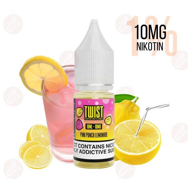 Twist E-Liquids - Pink Punch Lemonade Nicotine Salt 10 mg/ml (1%) - Best Before