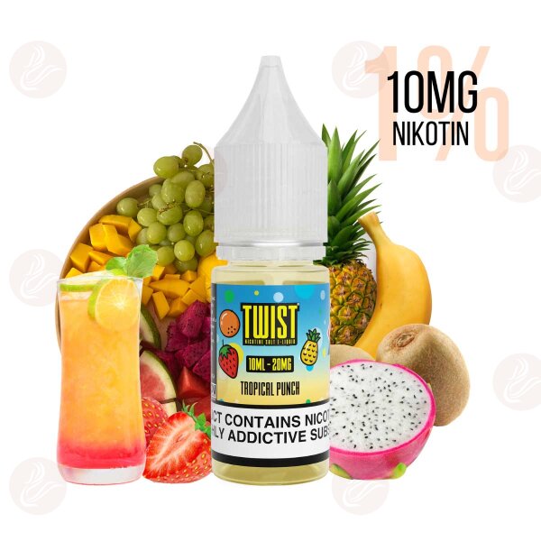 Twist E-Liquids - Tropical Punch Nic Salt 10 mg/ml (1%) - Best Before