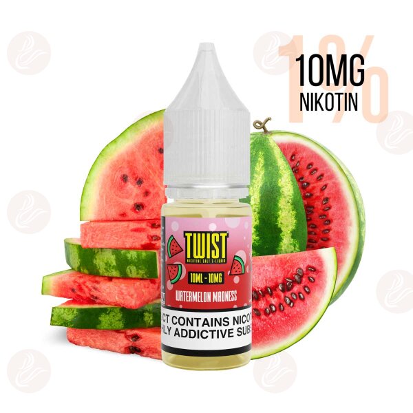 Twist E-Liquids - Watermelon Madness Nicsalt 10mg/ml (1%) - MHDÜ