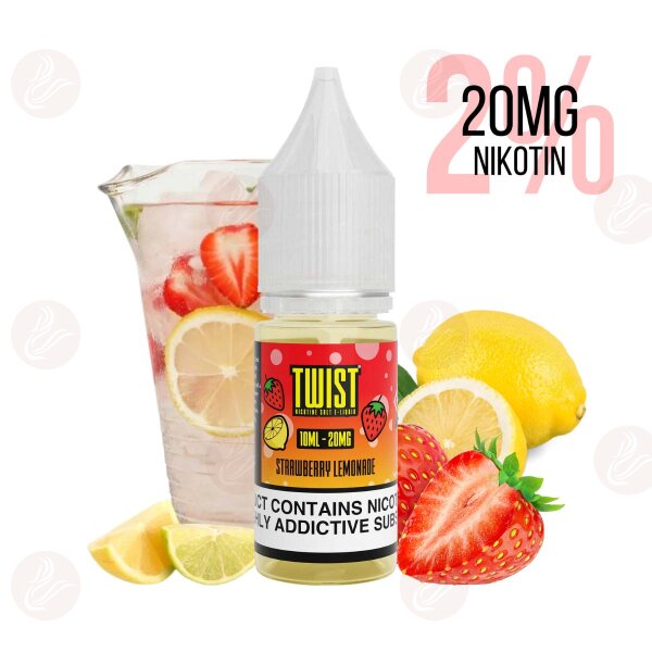 Twist E-Liquids - Strawberry Lemonade Nicsalt 20mg/ml (2%) - MHDÜ