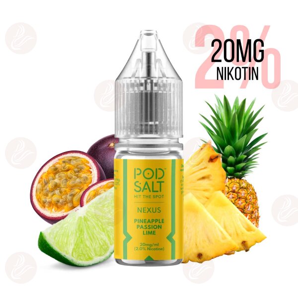 Pod Salt - Nexus Ananas-Passion-Citron vert 20 mg/ml - Date limite de consommation
