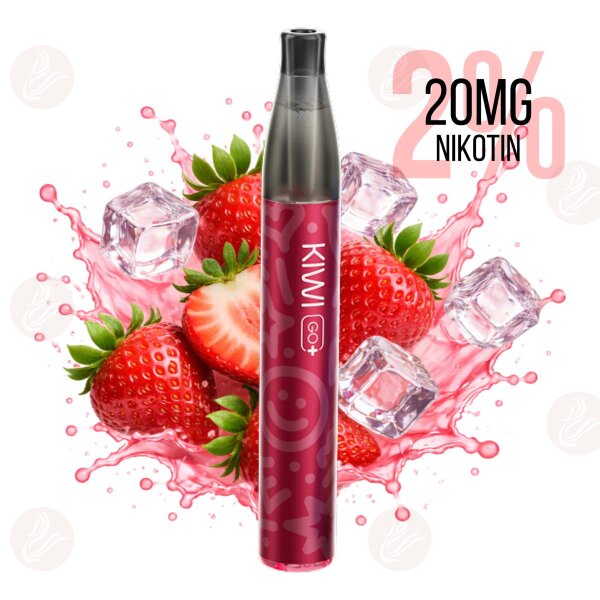 KIWI Vapor - KIWI Go Plus - Graffiti Edition Pures Rot - Strawberry Ice