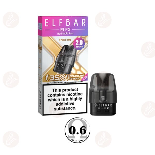 Elfbar - ELFX Replacement Pods V2 - 0.6 Ohms