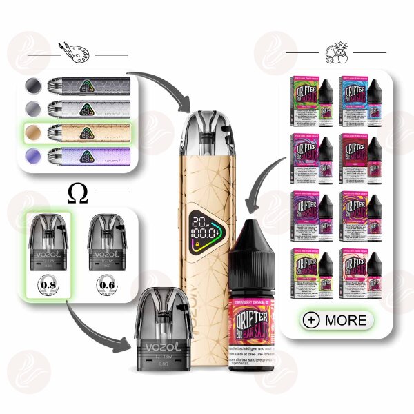 Vozol - Ace Go Bundle mit Drifter Bar Salts