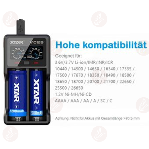 XTAR - VC2S Ladegerät