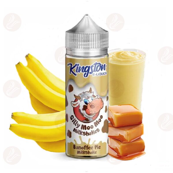 Kingston - Silly Moo Moo Milkshakes - Banoffee Pie Milkshake 0mg 100ml 70/30 Shortfill
