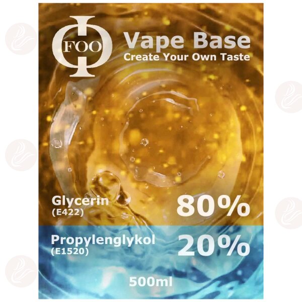 FOO - Vape Base 80% VG - 20% PG 1000ml