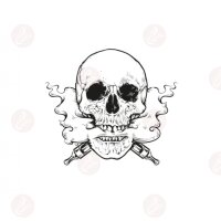 Flasche - mit Logo und Skala 70ml Skull