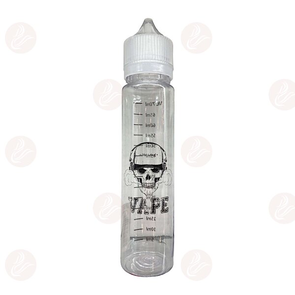 Flasche - mit Logo und Skala 70ml Vape Skull