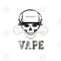 Flasche - mit Logo und Skala 70ml Vape Skull