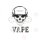 Flasche - mit Logo und Skala 70ml Vape Skull