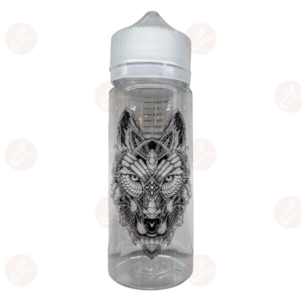 Chubby Gorilla - Leerflasche 120 ml DIY UP mit Skala und Motiv Tattoo Wolf