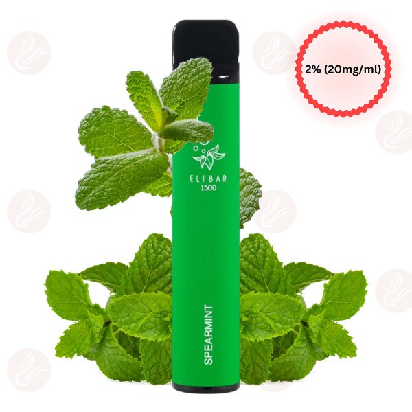Elfbar - Einweg E Zigarette Spearmint 1500 Puffs