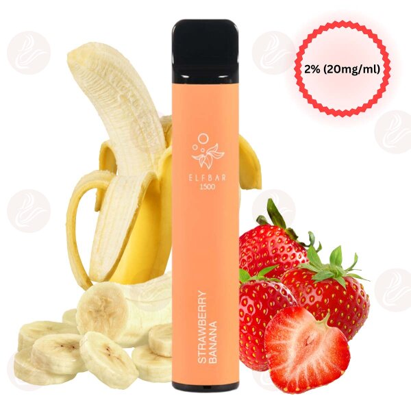 Elfbar - Einweg E Zigarette Strawberry Banana 1500 Puffs
