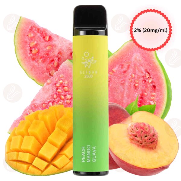 Elfbar - Einweg E Zigarette Peach Mango Guava 2500 Puffs