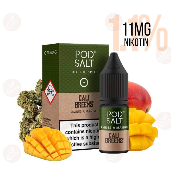 Pod Salt - Cali Greens - Amnesia Mango Fusion Nikotin Salz 11mg