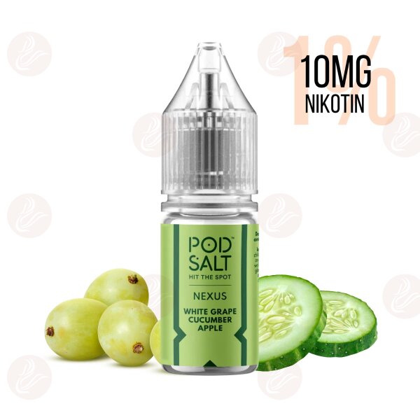 Pod Salt - Nexus 10mg Nikotin Salz White Grape Cucumber Apple
